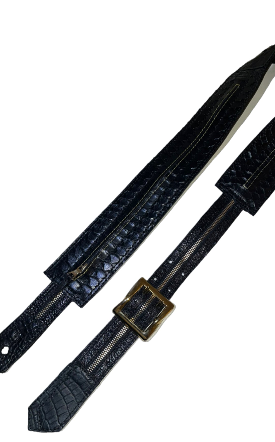 BLACK PYTHON BEAUTY GUITAR STRAP