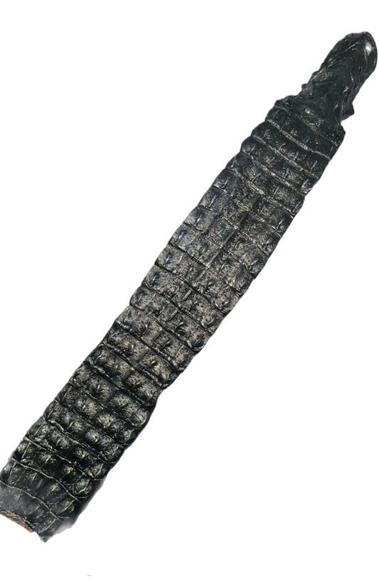 SEATBELT WRAP BLACK ALLIGATOR BACK