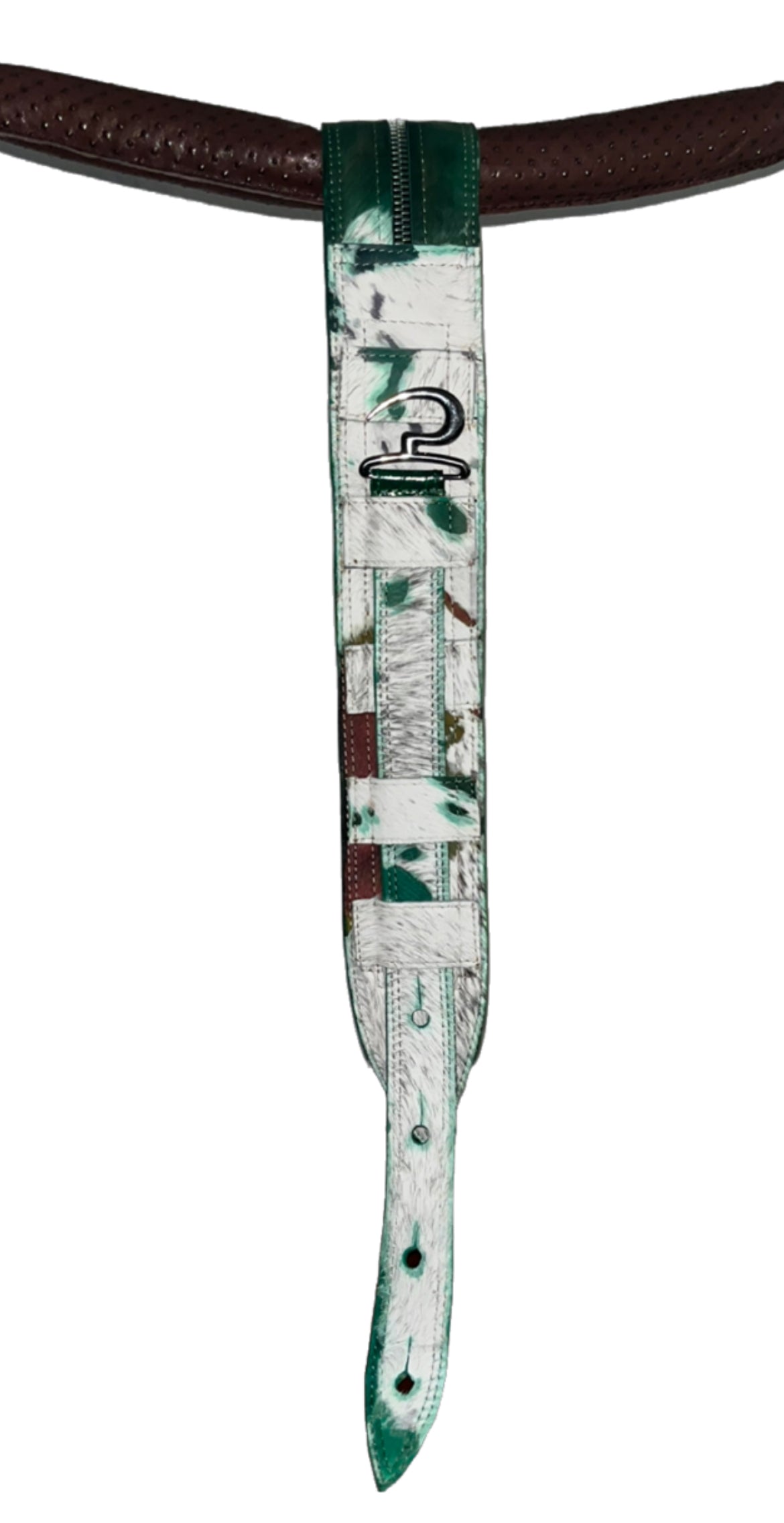 ACID BATHED  GATOR TIPPED GUITAR STRAP