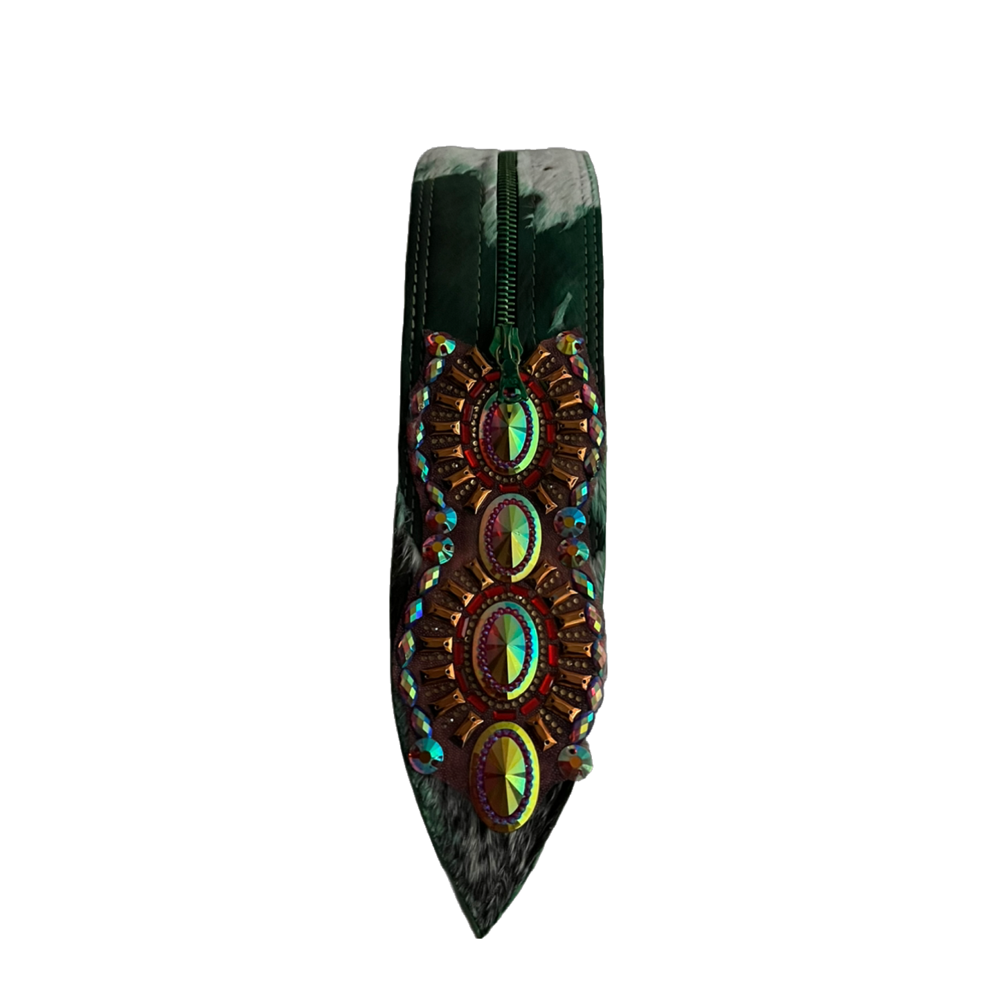 ACID BATHED RHINESTONE TIPPED GUITAR STRAP